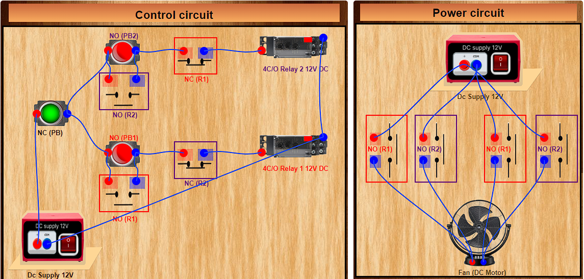 Connections of Control and Power Circuit